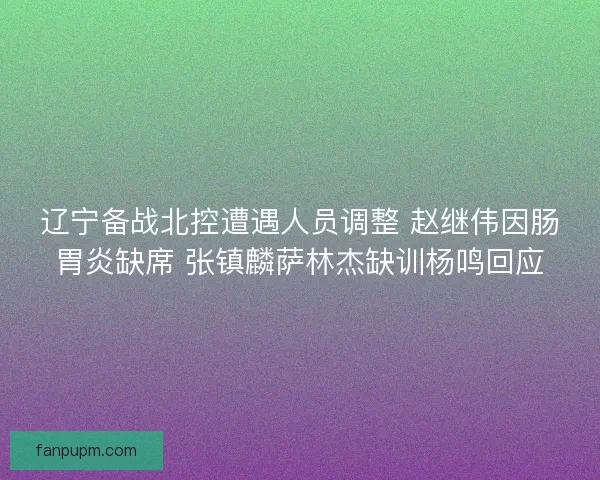 辽宁备战北控遭遇人员调整 赵继伟因肠胃炎缺席 张镇麟萨林杰缺训杨鸣回应 辽宁备战北控遭遇人员调整 赵继伟因肠胃炎缺席 张镇麟萨林杰缺训杨鸣回应