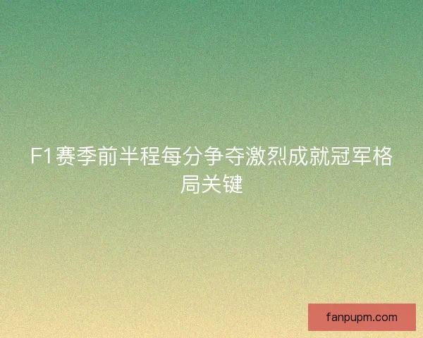 F1赛季前半程每分争夺激烈成就冠军格局关键 F1赛季前半程每分争夺激烈成就冠军格局关键
